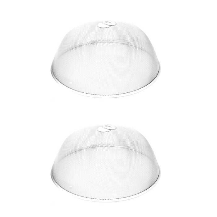 2PK Davis & Waddell Metal Mesh Food Dome Cover 35cm Round - White