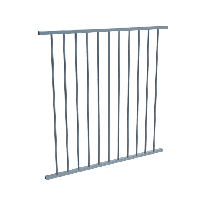 ProtectorAl 350 - 1200 x 1200mm Deep Ocean Aluminium Flat Top Garden Fence Panel