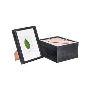 Nicola Spring 8" x 10" Black 3D Box Photo Frames - 4" x 6" Mount - Pack of 5