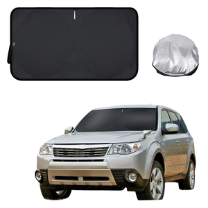 Front Windscreen Sun Shade for Subaru Forester 2008 - 2012 (SH) - Standard 150 x 85 cm - Black