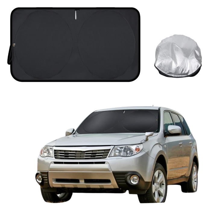 Front Windscreen Sun Shade for Subaru Forester 2008 - 2012 (SH) - Standard 150 x 85 cm - Black