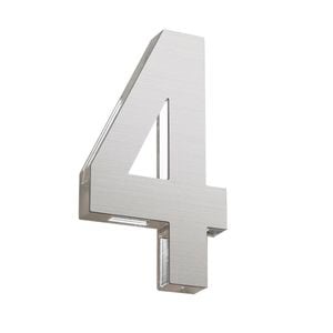 Sandleford 120mm Stainless Steel Azure House Number 4