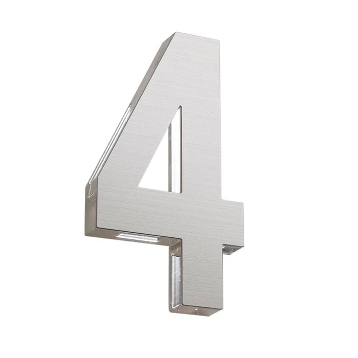 Sandleford 120mm Stainless Steel Azure House Number 4
