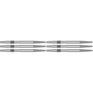 6pc Target Swiss DX Diamond Grip Dart Points 35mm - Silver