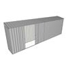 Build-a-Shed 0.8 x 6 x 2m Skillion Shed with Double Sliding Side Doors - Zinc