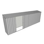 Build-a-Shed 0.8 x 6 x 2m Skillion Shed with Double Sliding Side Doors - Zinc