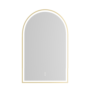 Attica Arch 1200mm Brushed Gold Framed Arch LED Mirror