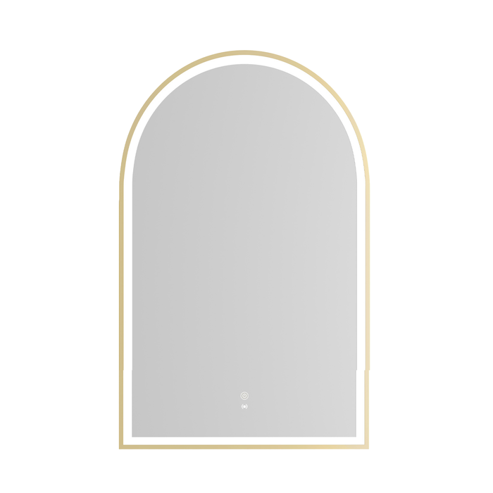 Attica Arch 1200mm Brushed Gold Framed Arch LED Mirror