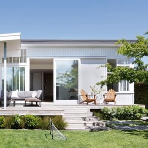 House exterior - Backyard - Outdoor entertaining area - Decking - Lawn - Wide