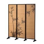 MIUZ 3 Panel Room Divider Screen Partition Privacy Fold Dividers Wood Stand