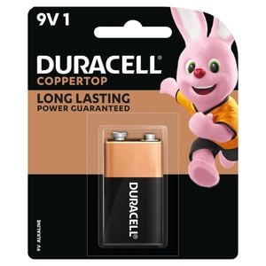Duracell Coppertop Alkaline 9V Battery 1 Pack
