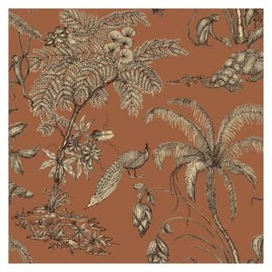 Wallpaper Trader Moa Jungle - Roll, Terracotta