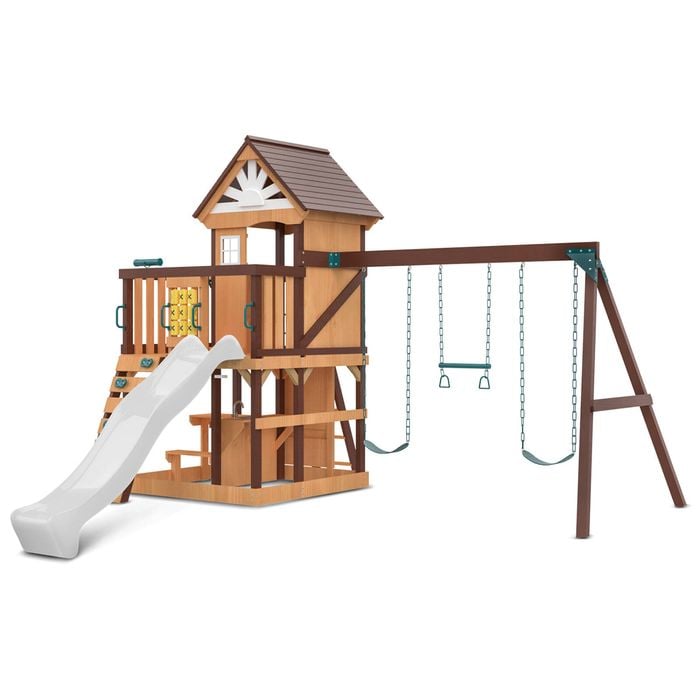 Lifespan Kids Coventry Swing Set and Play Centre with 2.2m White Slide