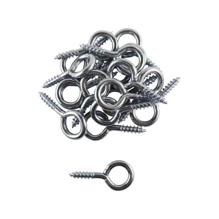 Everhang 14mm Zinc Plated Screw Eye Hook 20PK