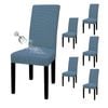 Catzon 6 Pcs Dining Chair Covers Waterproof Stretch-Dusty Blue