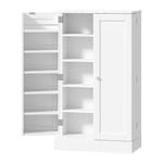Oikiture Buffet Sideboard Cabinet 2 Doors Cupboard Pantry Kitchen Storage White