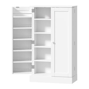 Oikiture Buffet Sideboard Cabinet 2 Doors Cupboard Pantry Kitchen Storage White