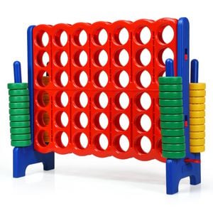 Costway Giant Connect 4 In A Row Outdoor Fun Play Toy Blue