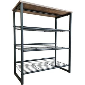 Bronte 4-Tier Shoe Rack - Walnut