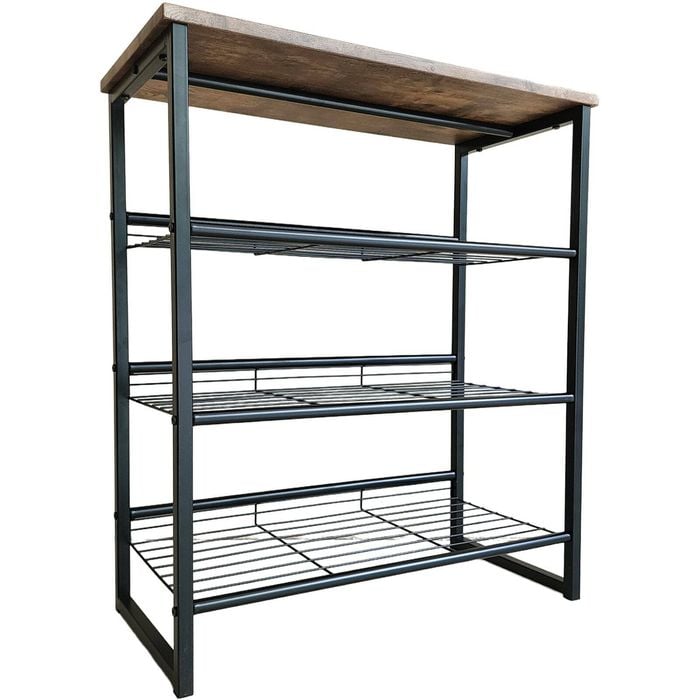 Bronte 4-Tier Shoe Rack - Walnut