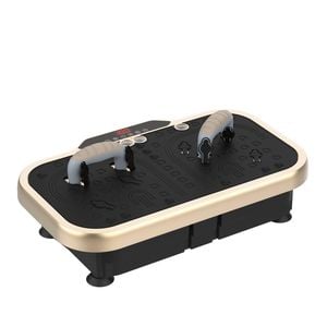 Advwin 200 Speed Vibration Plate Exercise Machine with Push-up Handles for Home - 6 Preset Workouts, 150kg Capacity Gold
