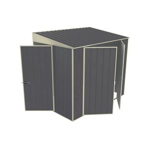 Build-a-Shed 1.5 x 2.3 x 2.0m Skillion Double Hinged Side Door Shed - Grey