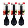 3PK Culinary Kitchen Nylon Spoon W/ Hanging Hole Cooking Utensil Black