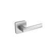 Lane 65mm Brushed Satin Chrome Oxford Square Round Rose Dummy Leverset