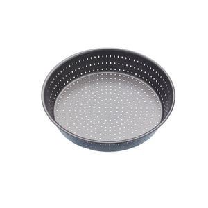 Mastercraft Crusty Bake 24cm Non-Stick Deep Pie Tart Tin - Black