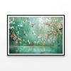 Birds Flying, Flowers  Print 100% Australian Made 120x90cm  (Poster)