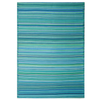 Fab Habitat 270x450cm Aqua Blue Cancun Melange Recycled Plastic Outdoor Rug