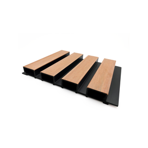 QuickBoard 210 x 21mm 4.8m Light Ash Castellated PVC Composite Timber Wall and Ceiling Lining Board - 4 Pack
