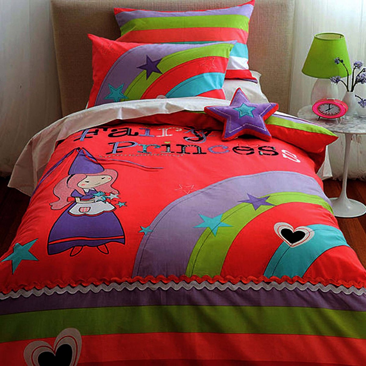 Pastoral Girls Bedding Sets Soft Washed Cotton Bed Linens Princess Quilt Cover Sheet Simple White Flower Bedspread Home Textiles