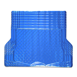 MyCar Aluminium Look Boot Mat Blue Rubber
