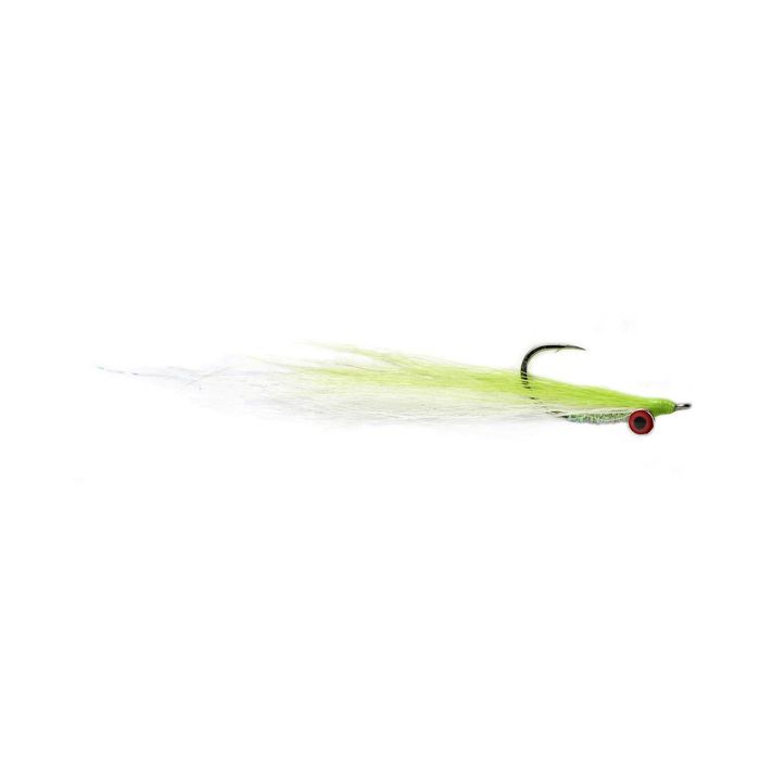 Fulling Mill Salty Clouser Saltwater Fly Fishing Flies Chartruese Size 2