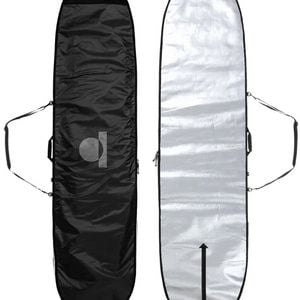Summer Vibes Lite Longboard Surfboard Boardbag Cover - Black/uv Reflect, 8