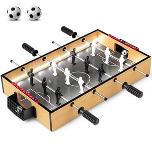 Costway 60cm LED Tabletop Foosball Game Table Soccer Arcade Table w/2 Balls