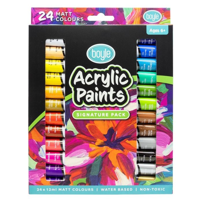 Boyle Acrylic Paints Signature Pack 12ml x 24pack