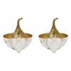 2PK LVD Metal Santa Bowl Large Home/Living Room Christmas Display Decor 16x15cm