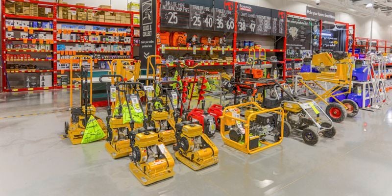 Image of the hire shop with different machines