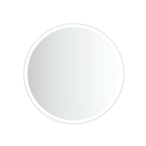 Attica 800mm White Matte Bentwood Round LED Framed Mirror