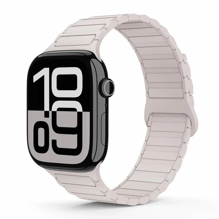 Tough On Magnetic Silicone Band for Apple Watch 42mm/44mm/45mm/46mm/49mm Starlight