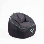 Laser Gaming Fabric Bean Bag with Headphone Strap and Side Pocket Black