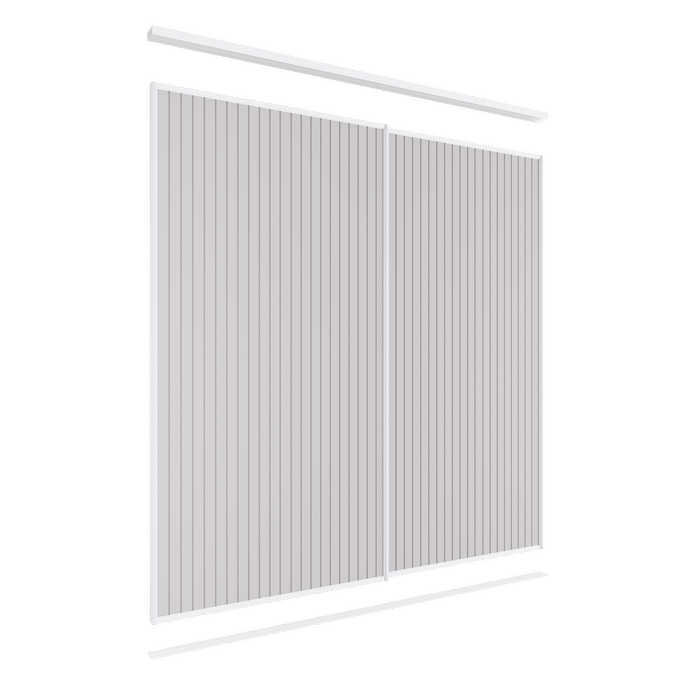 Lugna 2400 x 1801-2400mm VJ Panel Wardrobe Double Sliding Doors
