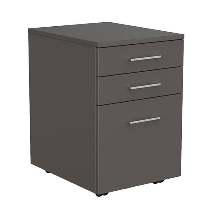 Olg Ekosystem Mobile Pedestal 2 Drawer And File Charcoal W400mm X D500mm X H600mm