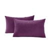 Gioia Casa Twin-Pack Velvet Cushion Covers – Soft Microfibre Cushion Covers with Hidden Zipper (Plum, 30cm*50cm)