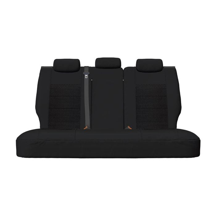 For Toyota RAV4 50 Series Hybrid 2019-On Waterproof Rear Black Seat Covers