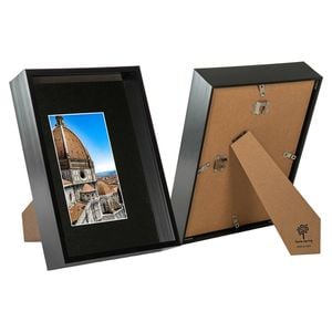 Nicola Spring 3D Deep Box Frames with A5 Mount - A4 (8" x 12") - Black - Pack of 2