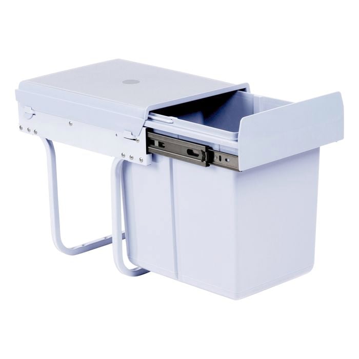 Practa 15L White Pullout Waste Bin