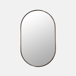 Future Glass Inara Pill Mirror - 900 x 560mm - Antique Brass